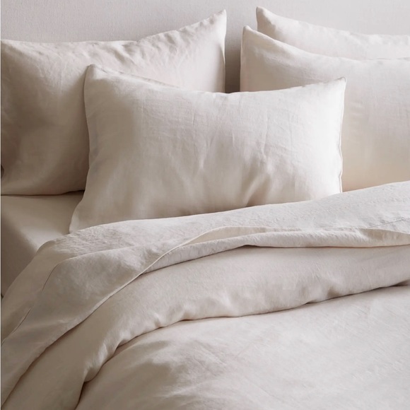 European Linen Duvet Cover Set SAND - Picture 4 of 14